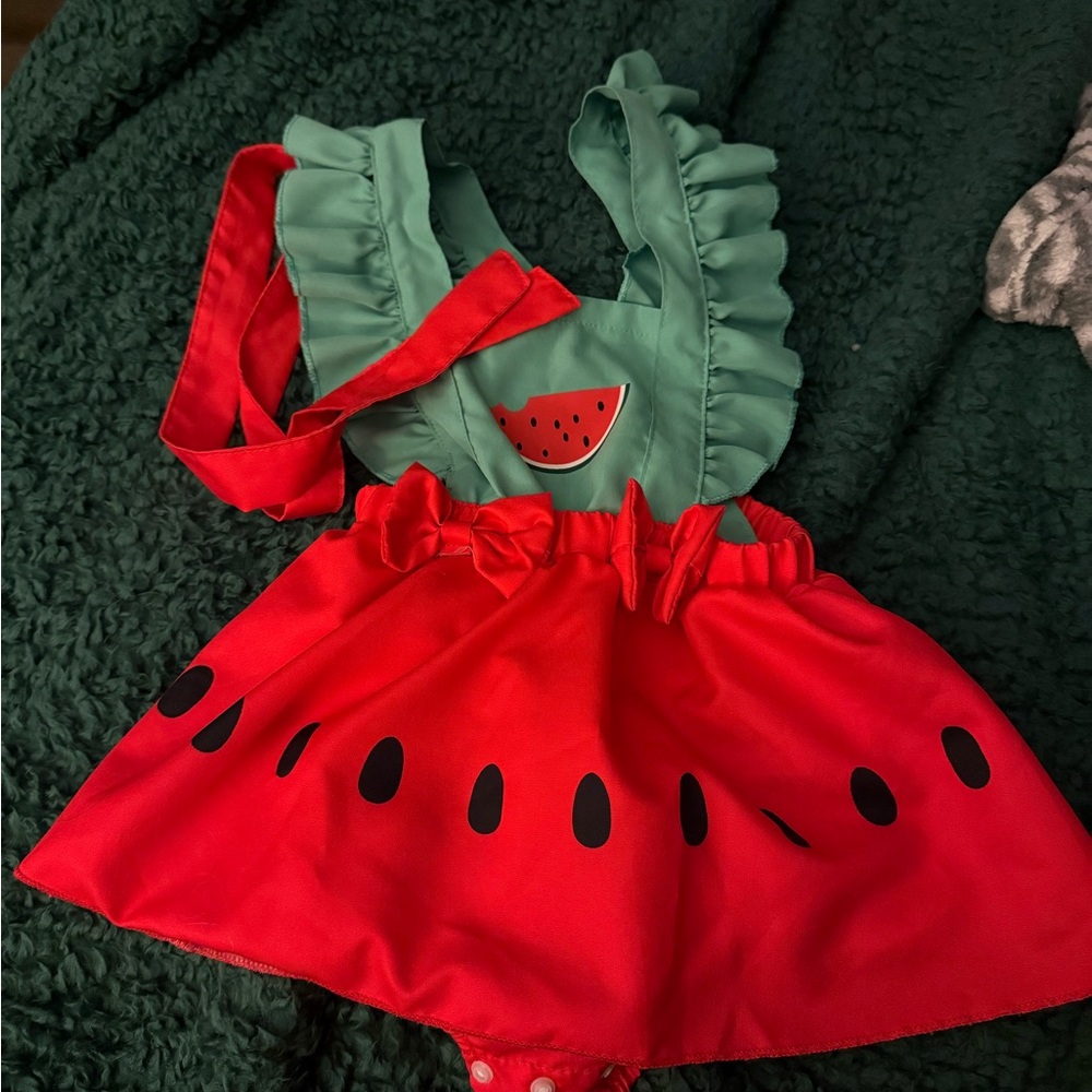 Vibrant Green and Red Halloween Costume